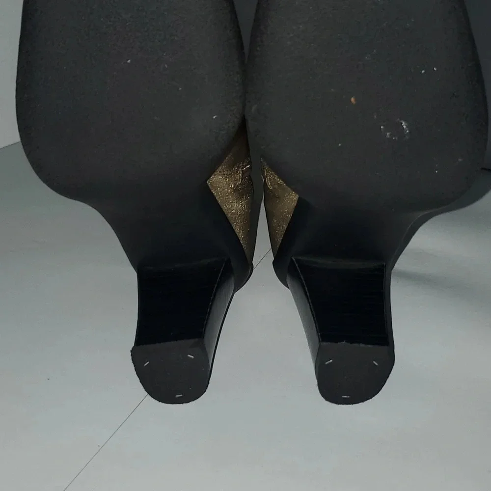 Apostrophe Womens Ankle Boot Heels Size 10M Beige Fabric Pointed Toe 'Naomi' - Picture 13 of 15